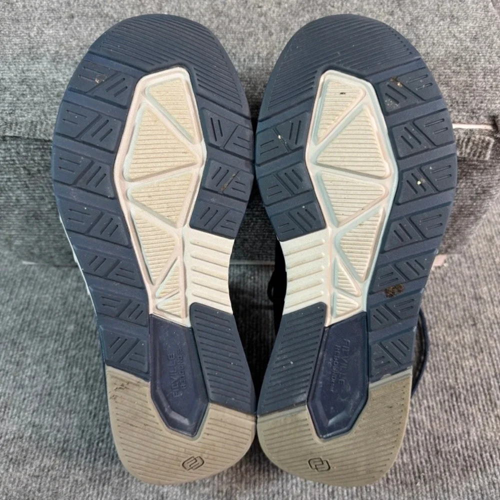 FitVille Rebound Core Navy Blue Grey Mesh Athletic Running Shoes Mens 10EW